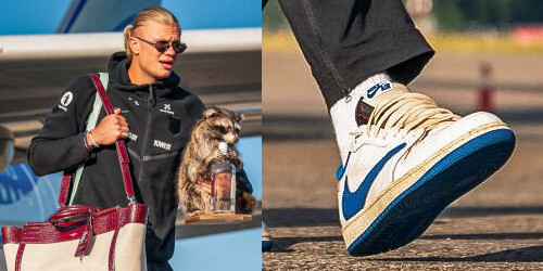 Travis Scott × fragment design × NIKE AIR JORDAN 1 LOW “Sail/Military Blue”