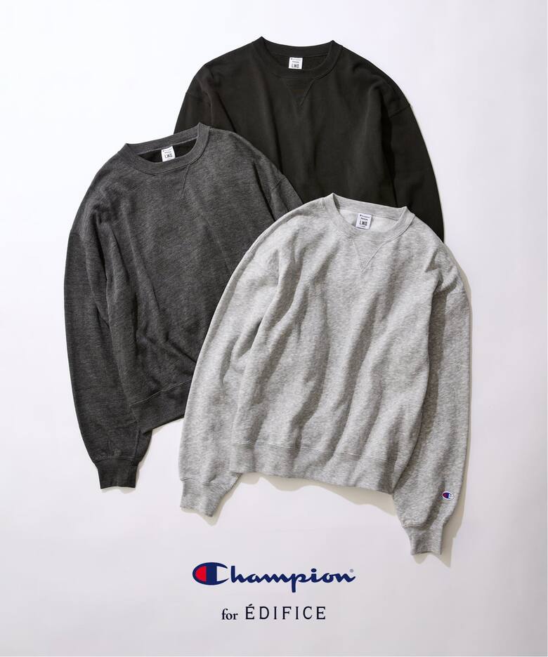 EDIFICE × Champion 26FW『L.W.D. クルースウェット L.W.D. スウェットパンツ』の先行予約が開始
