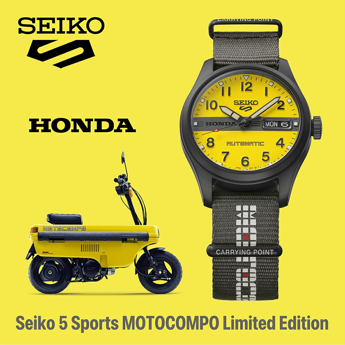 Seiko 5 Sports × Honda MOTOCOMPO『HDB010J』の先行予約が8月5日(水)12:00~開始