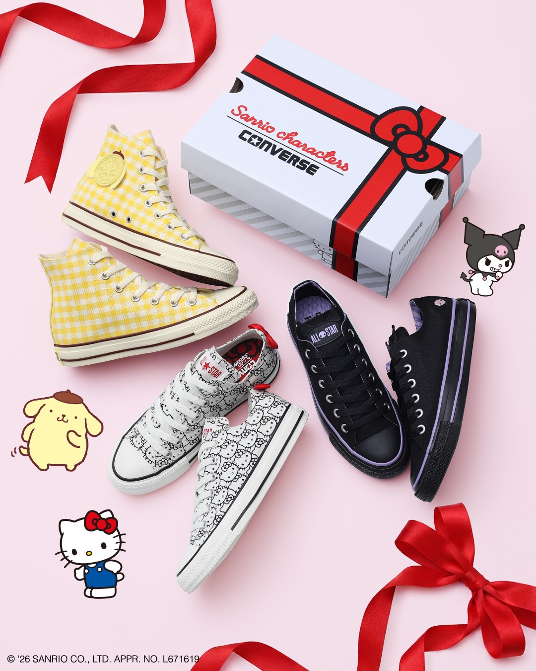 CONVERSE × サンリオ『ALL STAR』の先行予約が開始