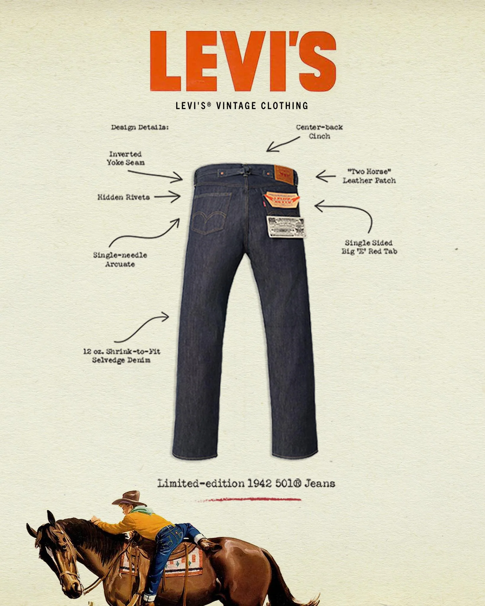 Levi's® Vintage Clothing『1942 501® ジーンズ』が8月13日(木)に発売予定