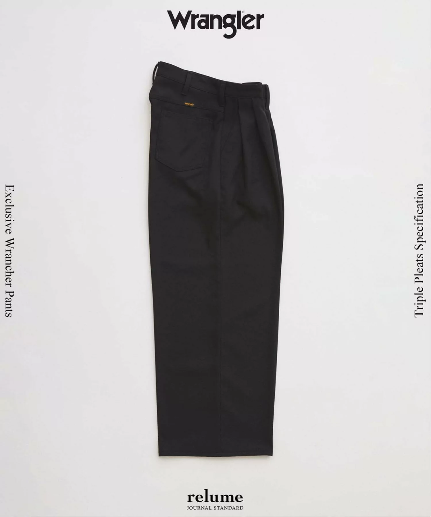 JOURNAL STANDARD relume × Wrangler 26FW『3タック ランチャー ドレススラックス』の追加予約が開始