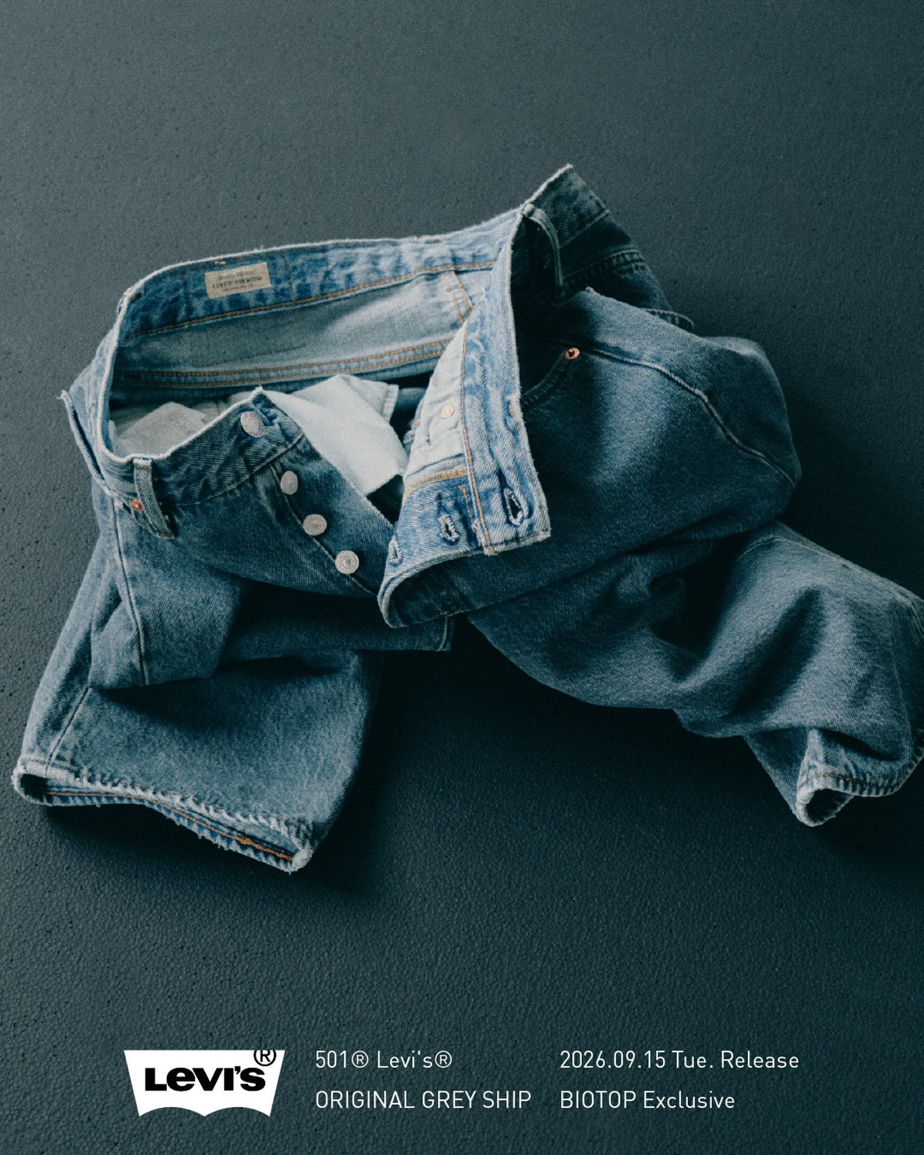 BIOTOP × Levi’s® 26FW『501® ORIGINAL GREY SHIP』が登場