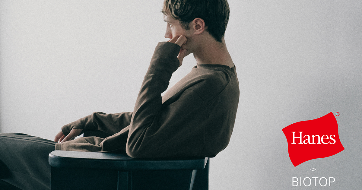 Hanes for BIOTOP 26FW『Suede Knit L/S Tee』が9月11日(金)に発売予定