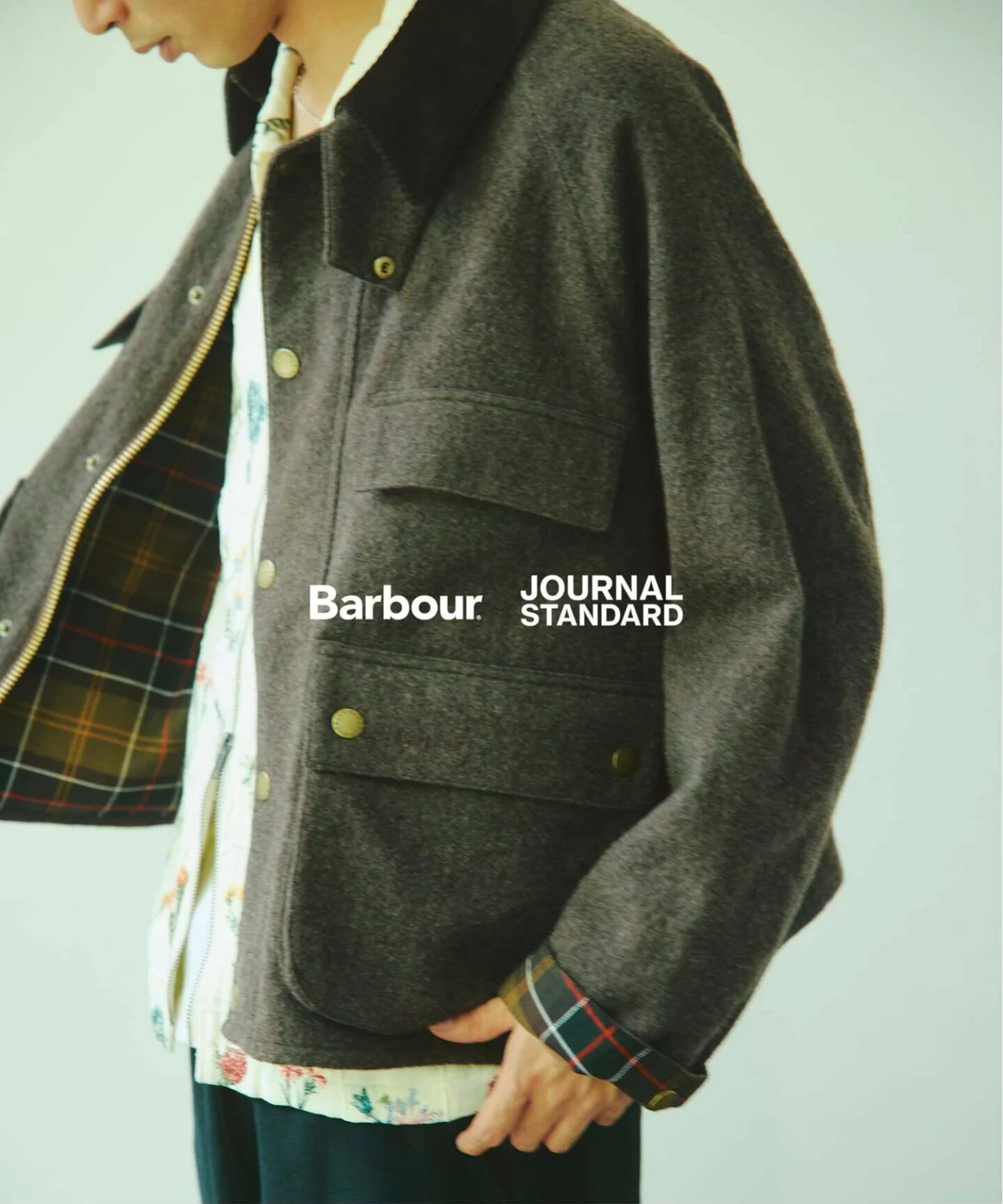 JOURNAL STANDARD × Barbour 26FW『ウール クロップド オールドビデール』の先行予約が開始