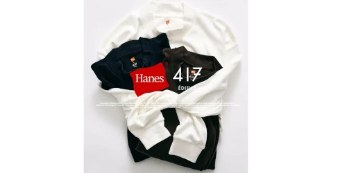 417 ÉDIFICE × Hanes 26FW『クリアカットコットン スムース モックネック』の先行予約が開始