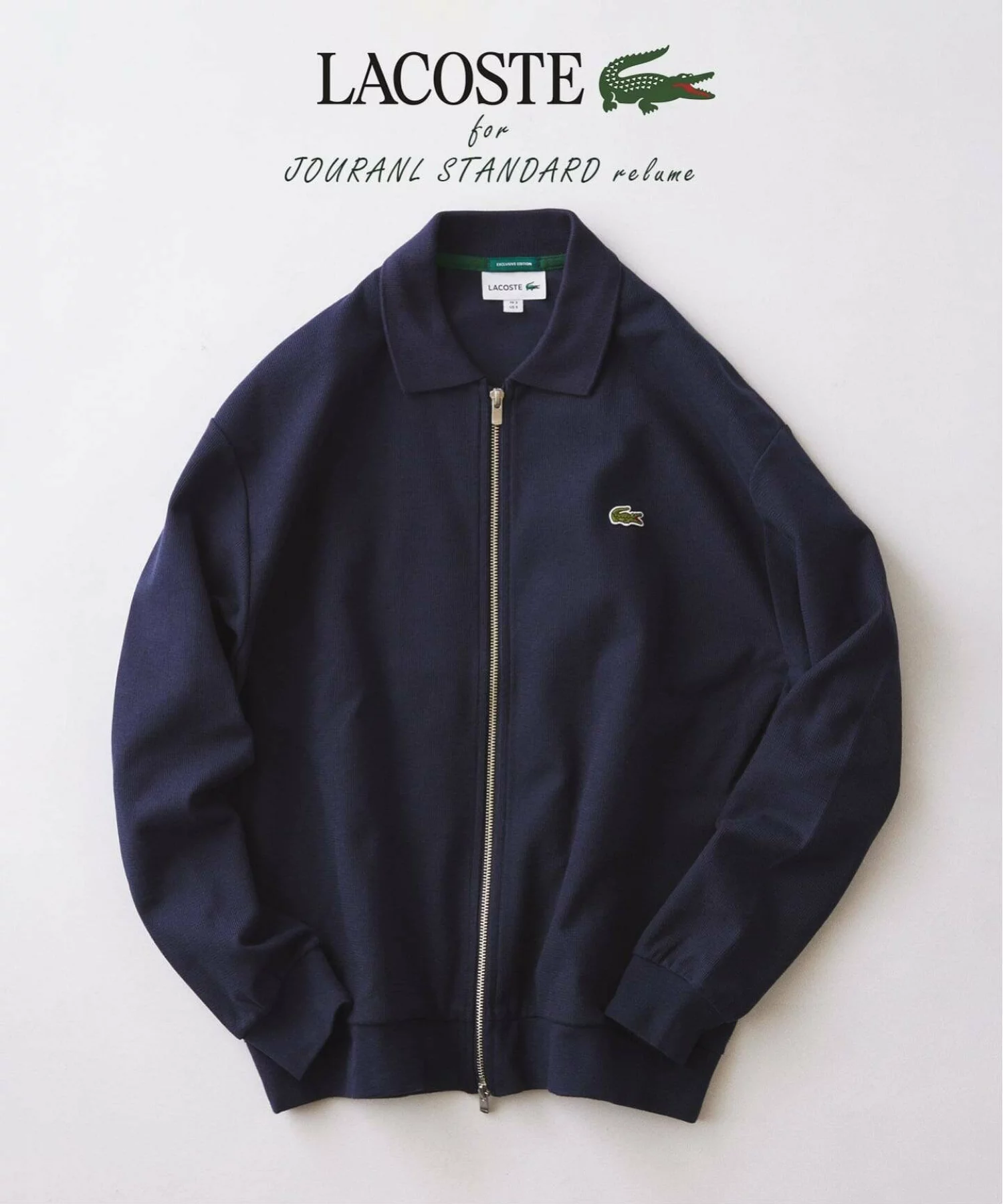 JOURNAL STANDARD relume × LACOSTE 26FW『クルーネック カットソー & フルジップ カーディガン』の先行予約が開始