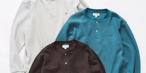 417 EDIFICE × LACOSTE 26FW『ヘンリーネック ワッフルTシャツ』の先行予約が開始