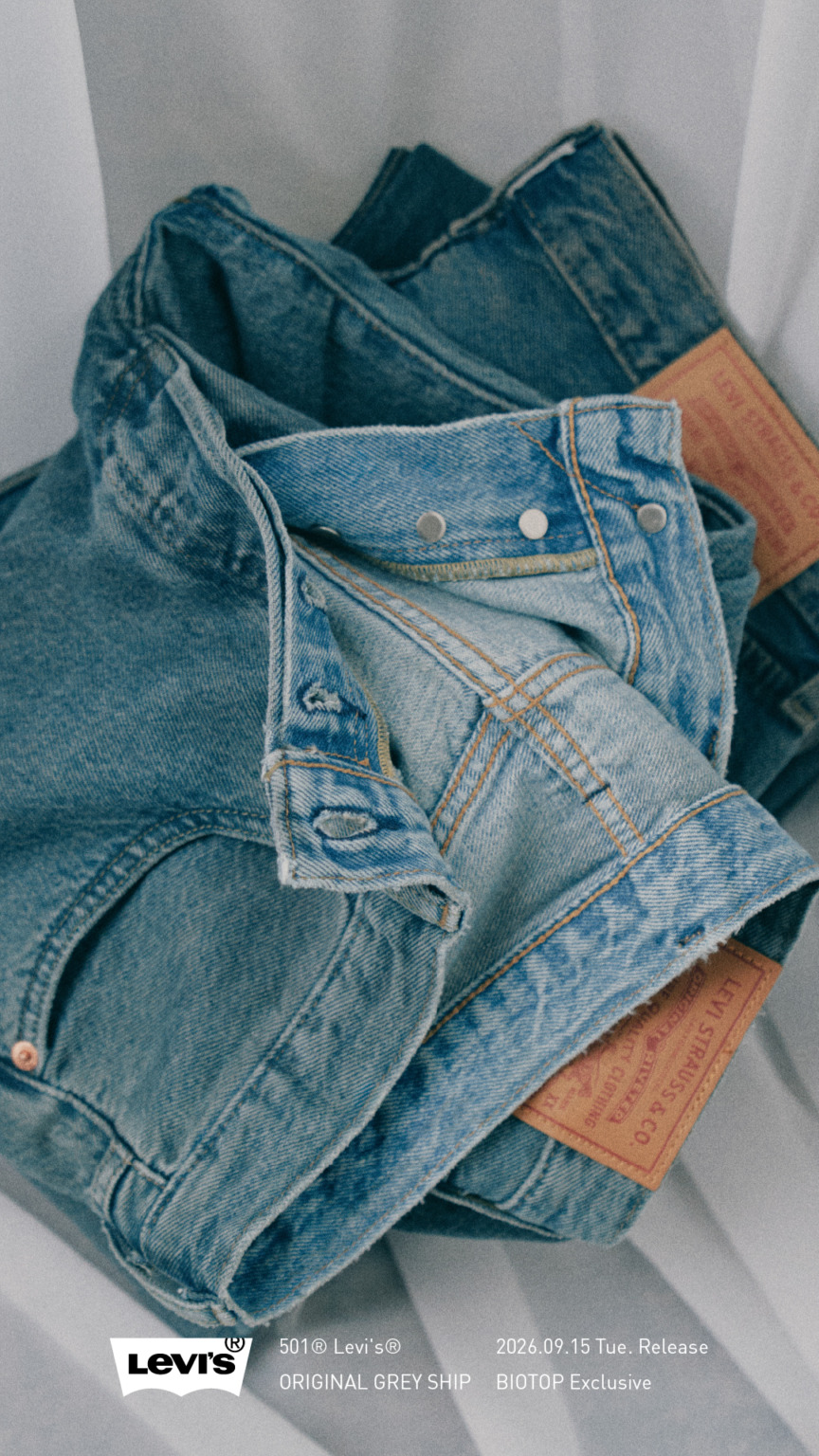 BIOTOP × Levi’s® 26FW『501® ORIGINAL GREY SHIP』が登場