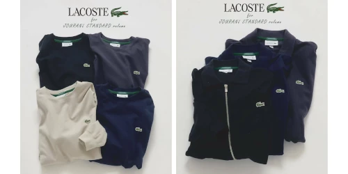 JOURNAL STANDARD relume × LACOSTE 26FW『クルーネック カットソー & フルジップ カーディガン』の先行予約が開始
