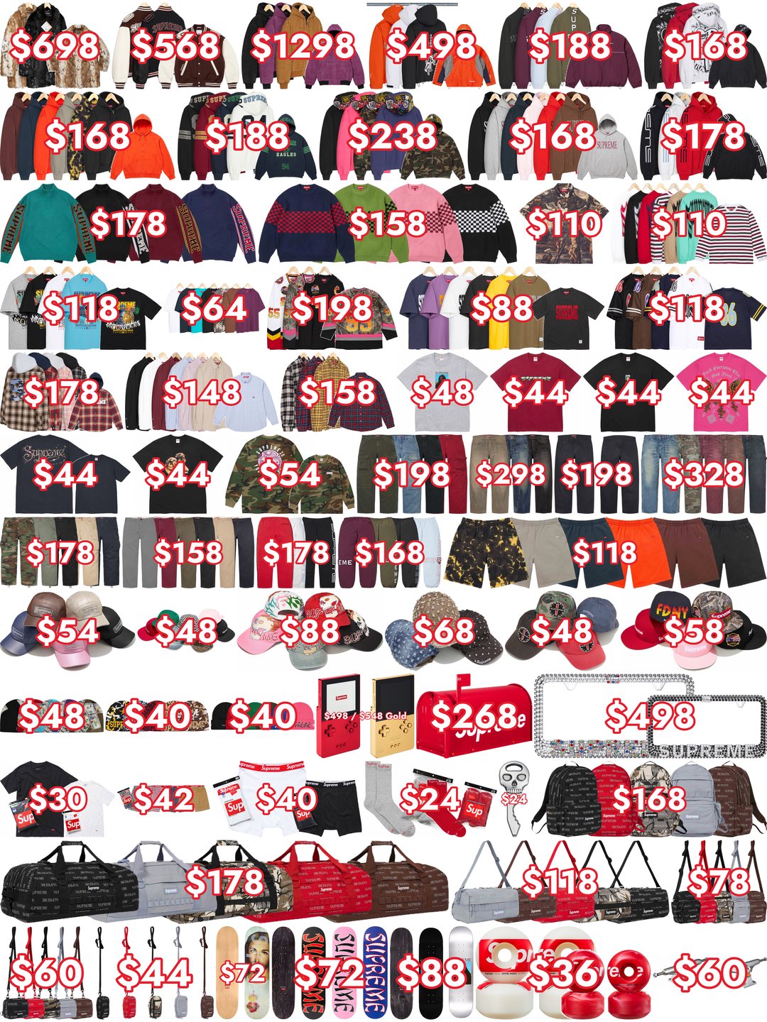 Supreme 2026年秋冬コレクション WEEK1 が8月22日（土）発売