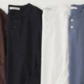 JOURNAL STANDARD 26FW『シルケット 2ボタン ヘンリー ネック ロンT』が発売
