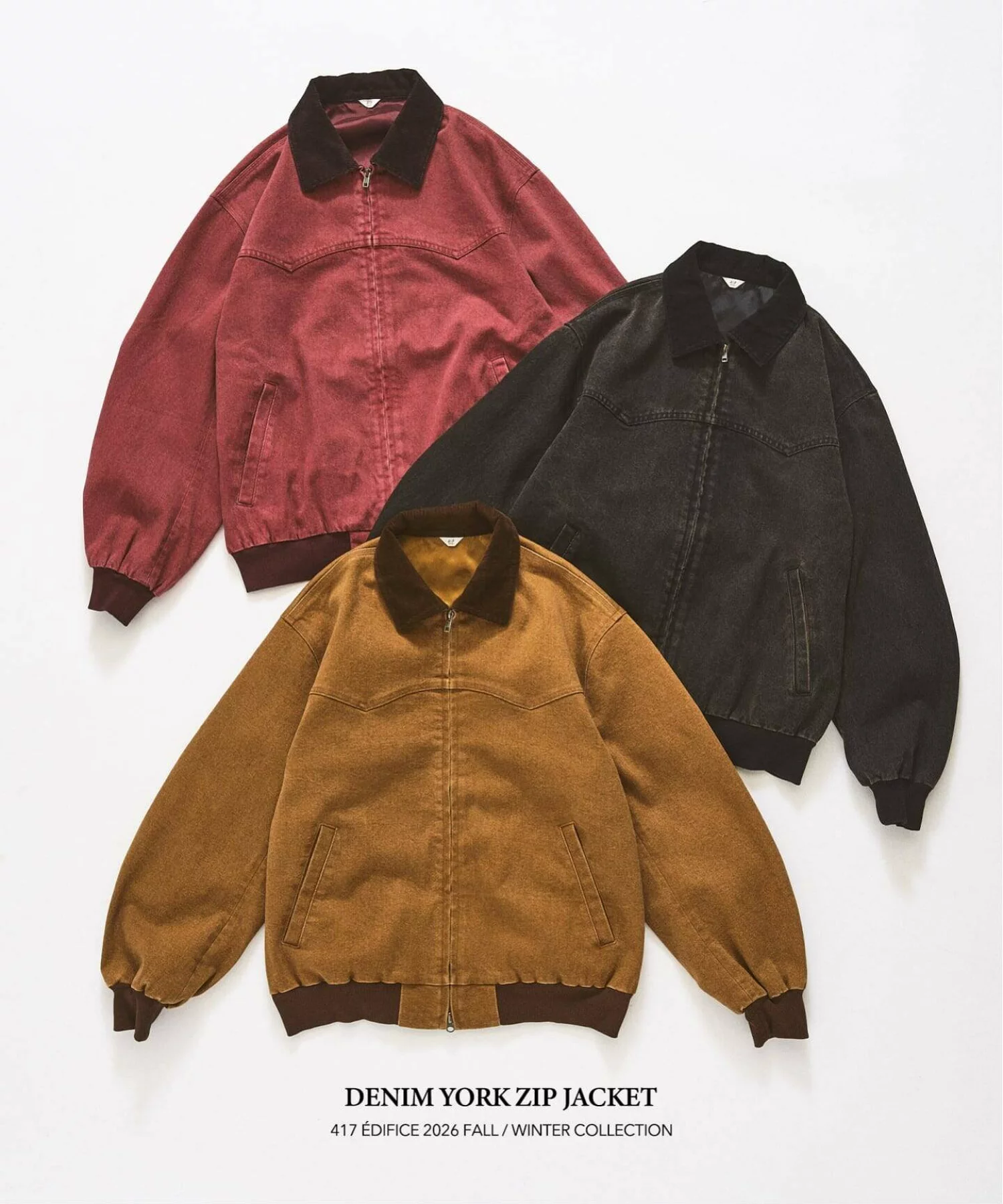 417 ÉDIFICE 26FW『デニム ヨークジップジャケット』が国内オンラインにて発売開始