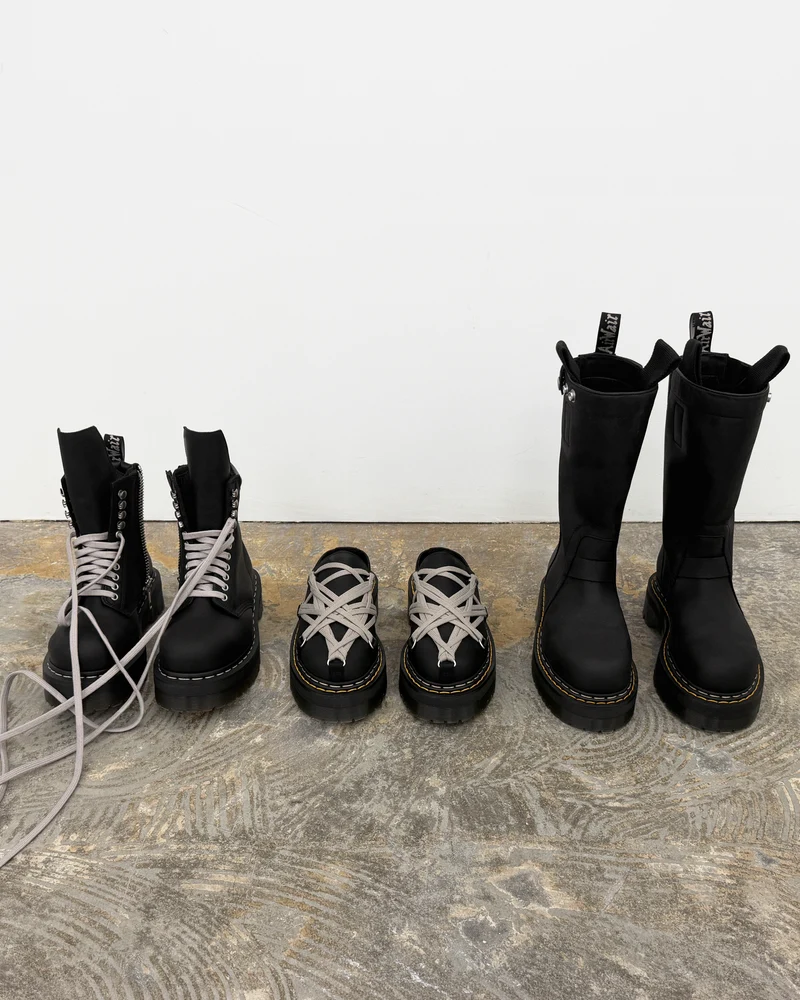Rick Owens × Dr.Martens の2026年秋冬コラボブーツが登場