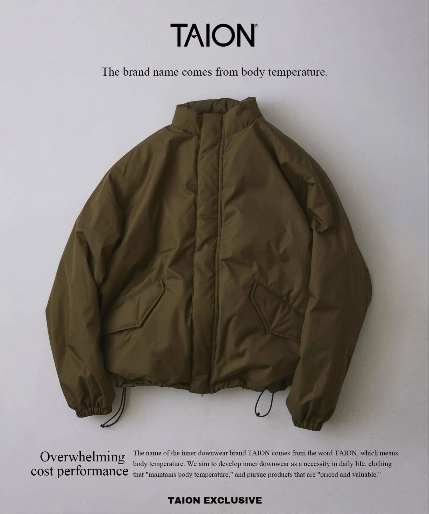 JOURNAL STANDARD relume × TAION 26FW『リバーシブル ショートモッズ ダウンブルゾン』のオンライン先行予約が開始