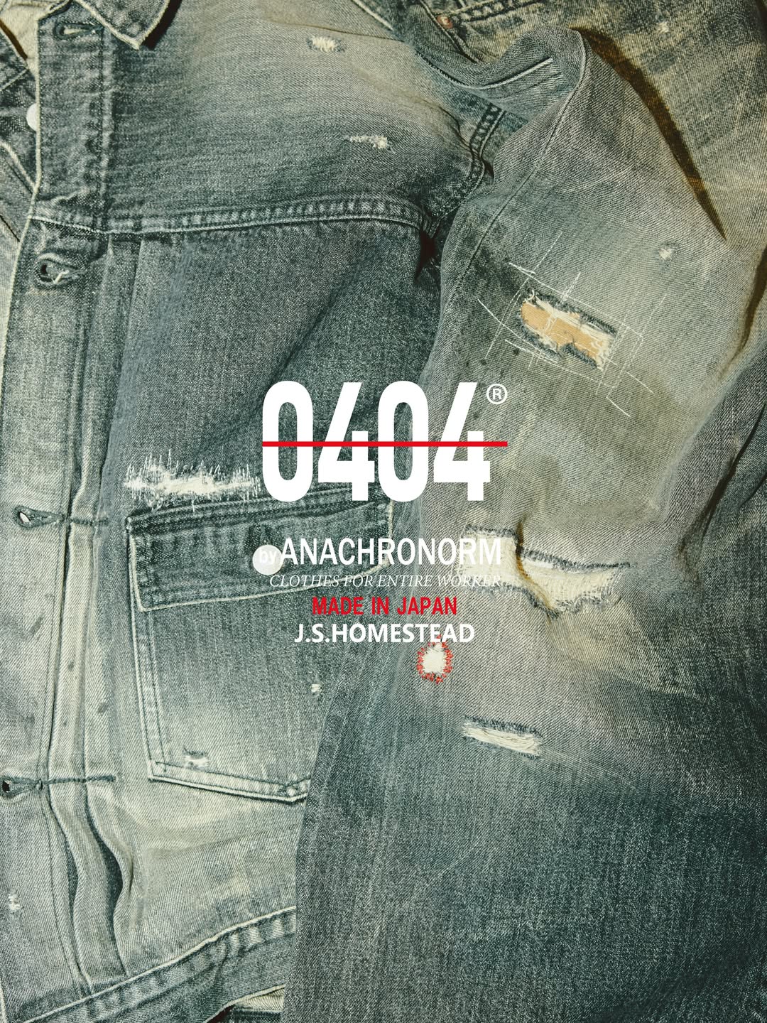 JOURNAL STANDARD Homestead × 0404 ANACHRONORM 26FW『2nd セカンド ジャケット & ワイド 5ポケット デニム』のオンライン先行予約が開始
