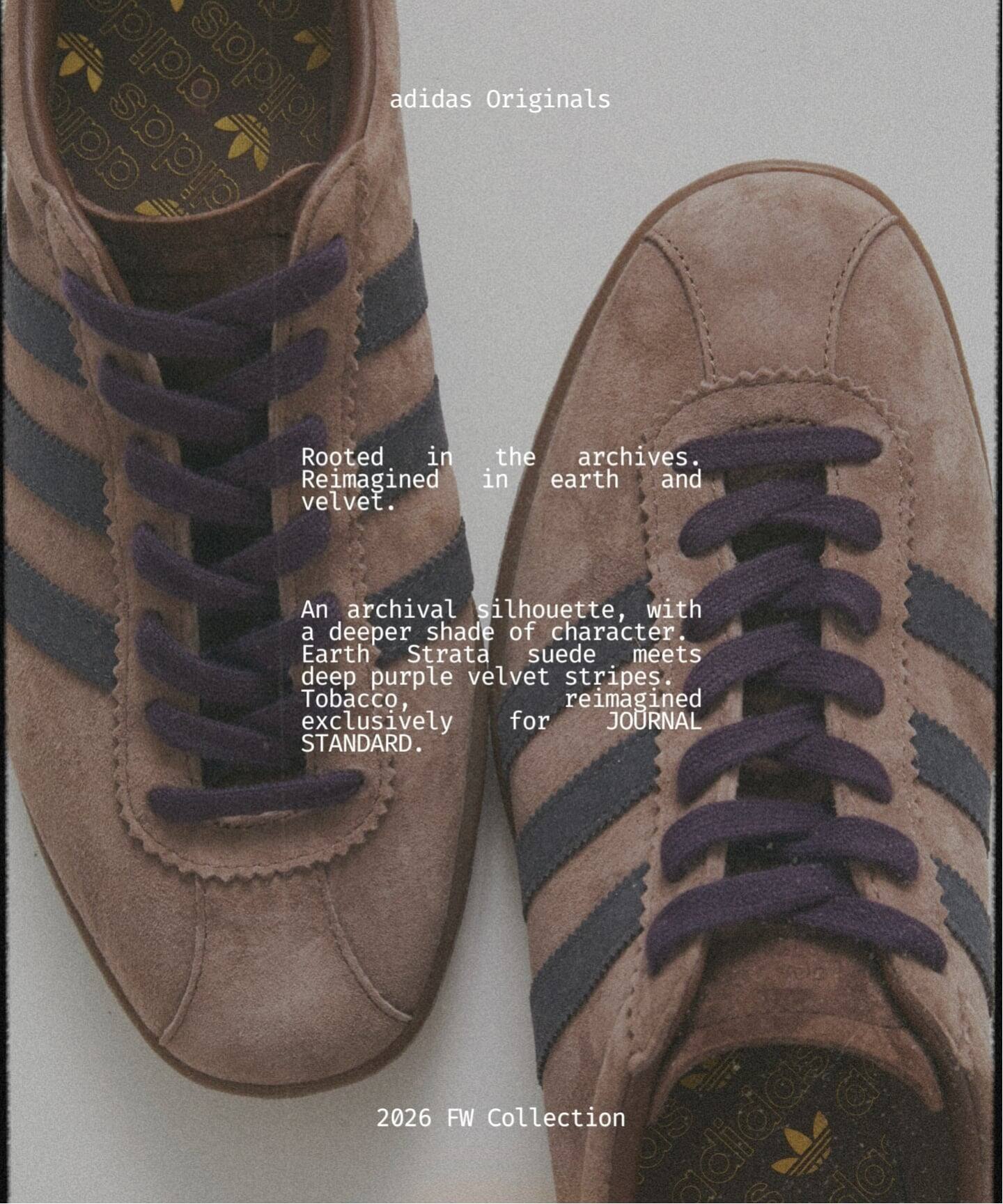 JOURNAL STANDARD × adidas Originals 26FW『TOBACCO』が9月23日(水)10:00~オンラインストア先行予約開始