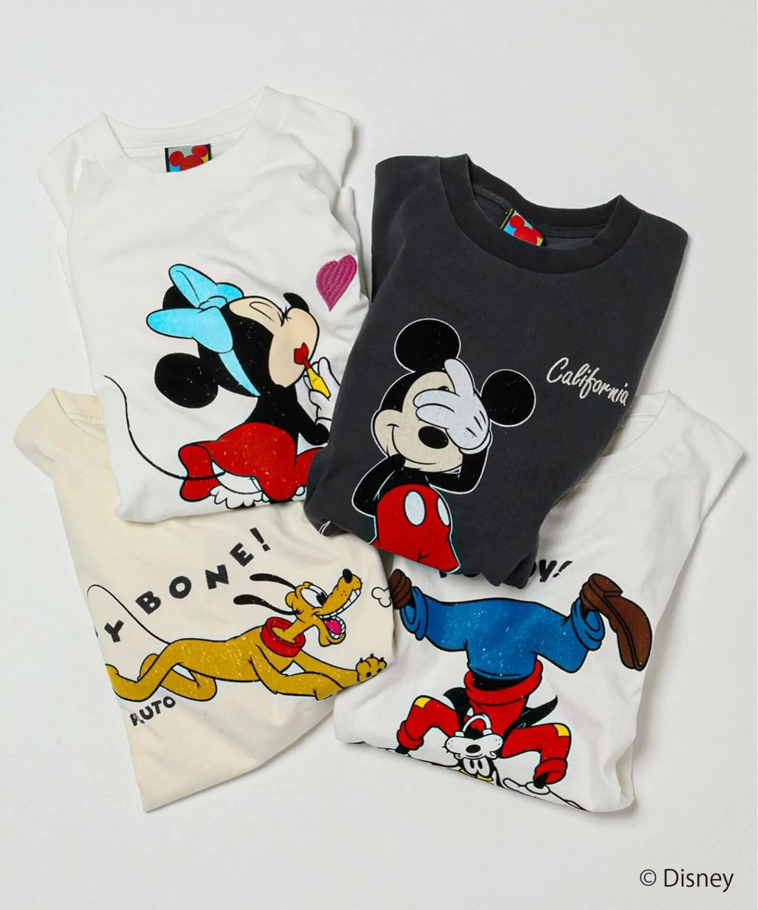 JOURNAL STANDARD relume × MICKEY & FRIENDS『ヴィンテージ加工 キャラクター ロンT』の先行予約が開始