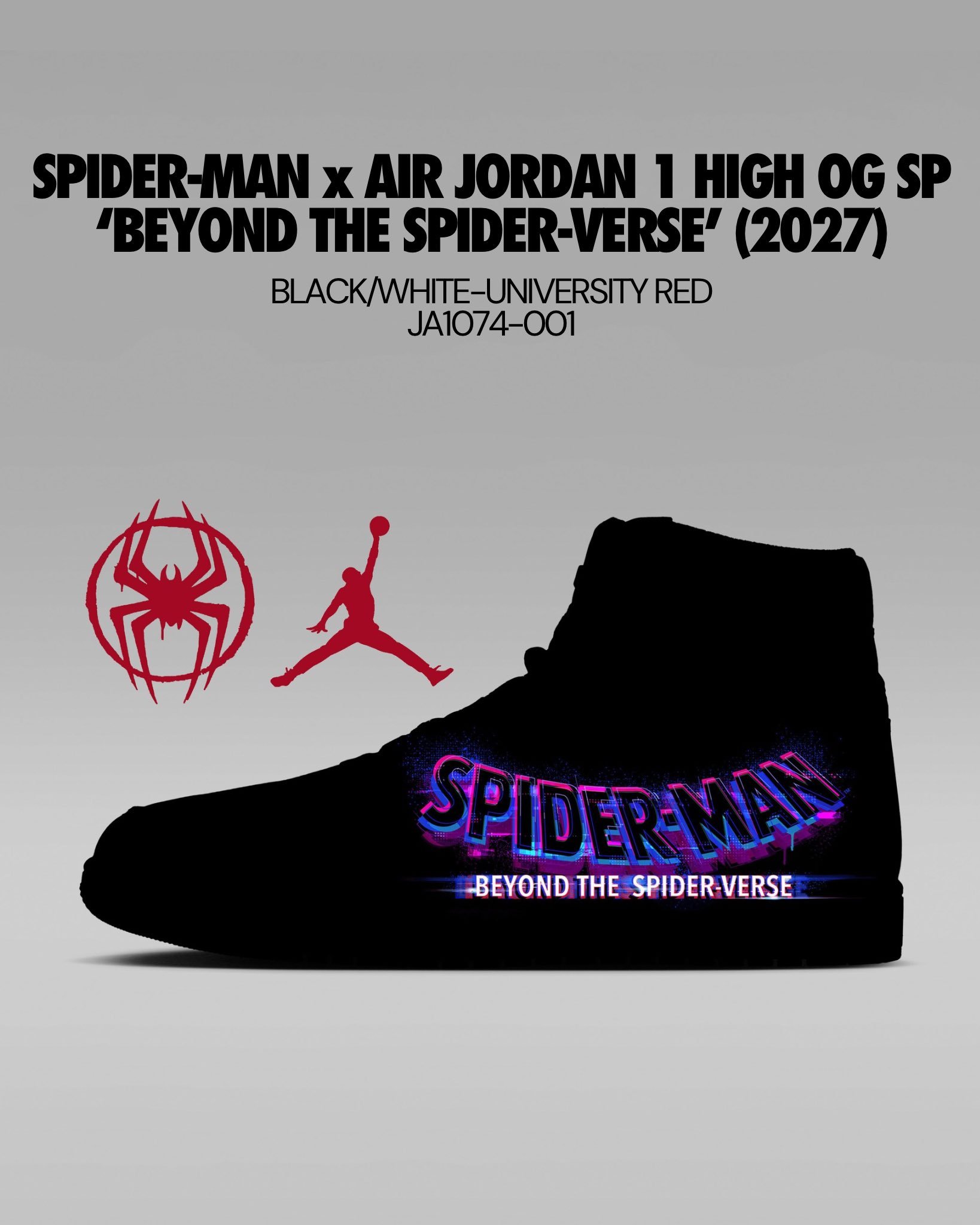 Spider-Man × JORDAN BRAND の新作コラボ AIR JORDAN 1 HIGH がリリース予定