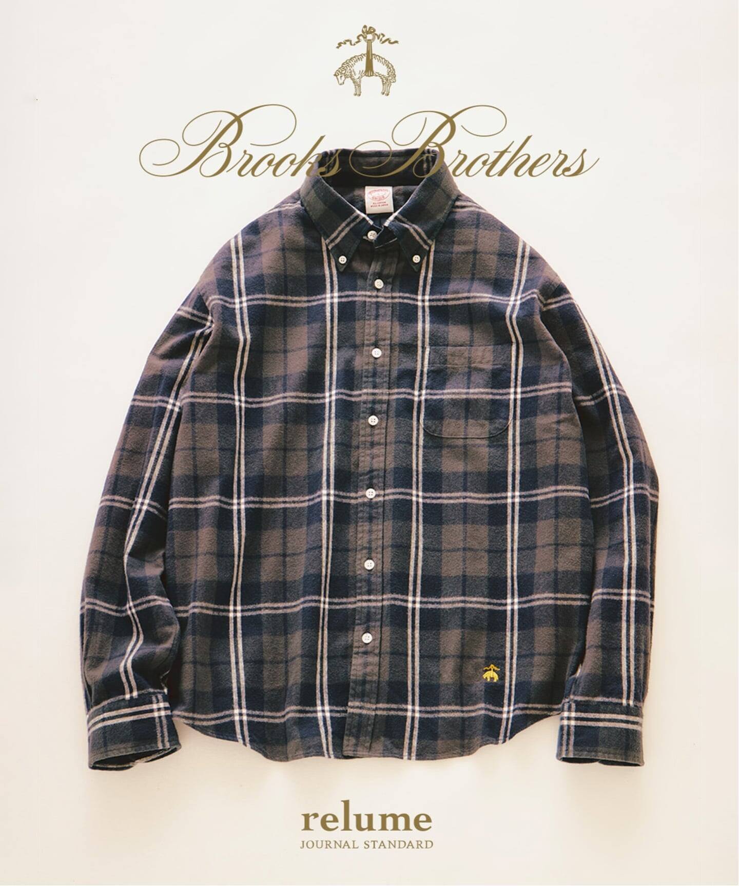 JOURNAL STANDARD relume × Brooks Brothers 26FW『ランネル BDシャツ』のオンライン先行予約が開始