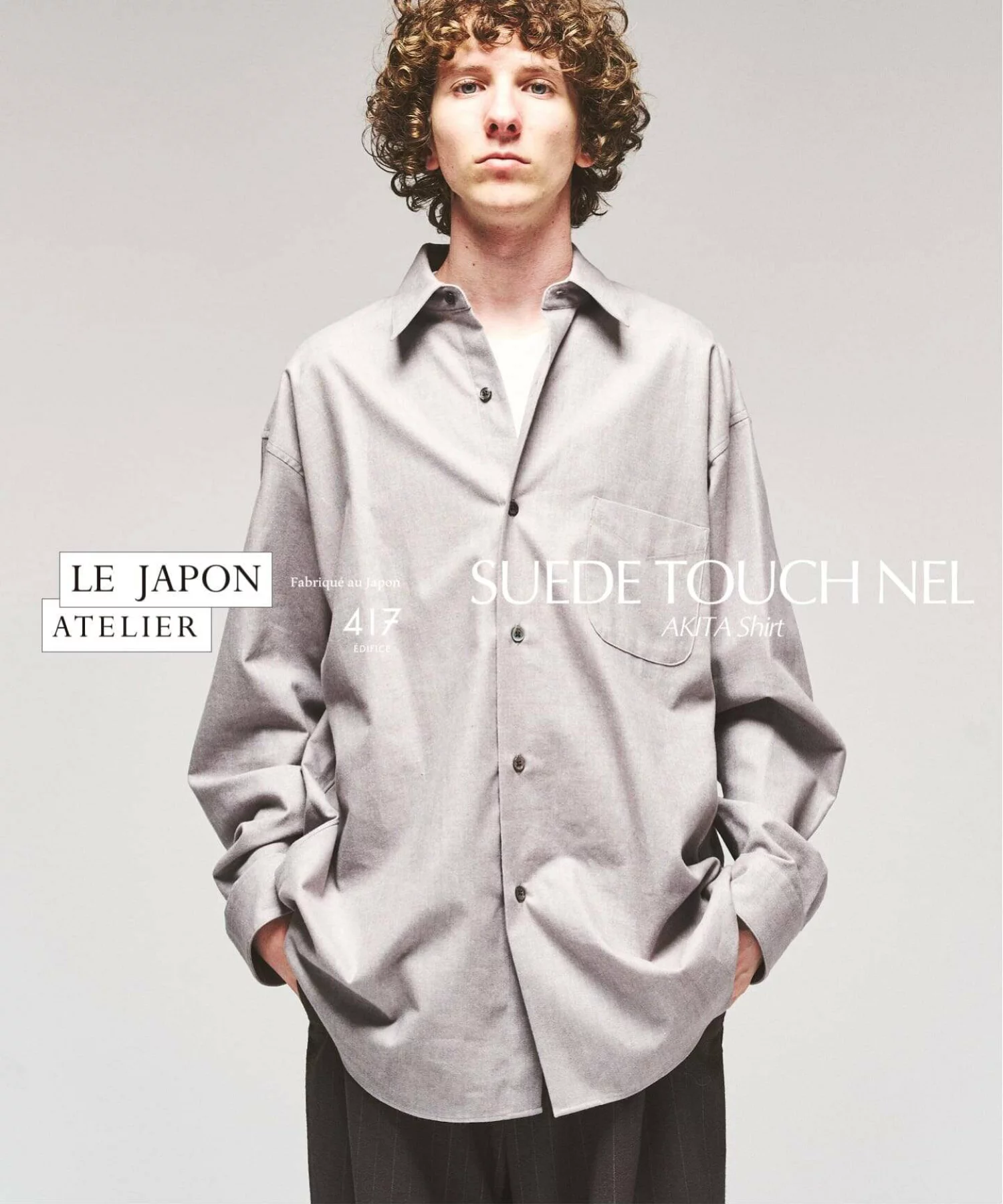 417 ÉDIFICE 26FW『LE JAPON スウェード タッチ ネルシャツ』のオンライン先行予約が開始
