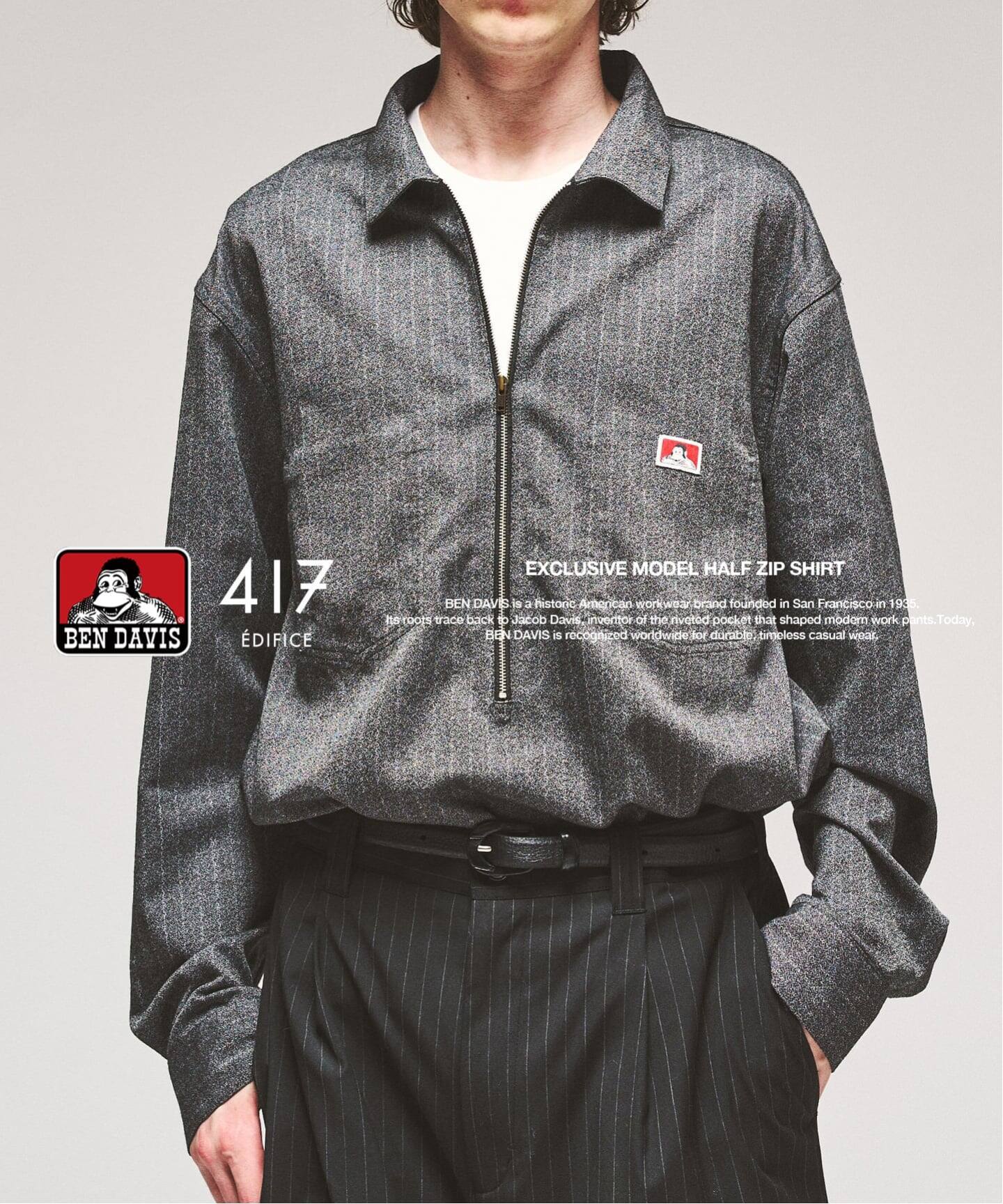 417 ÉDIFICE × BEN DAVIS 26FW『ハーフジップ シャツ』のオンライン先行予約が開始