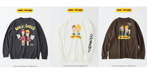 JOURNAL STANDARD × BEAVIS AND BUTT-HEAD 26FW『ロングスリーブTシャツ』のオンライン販売が発売