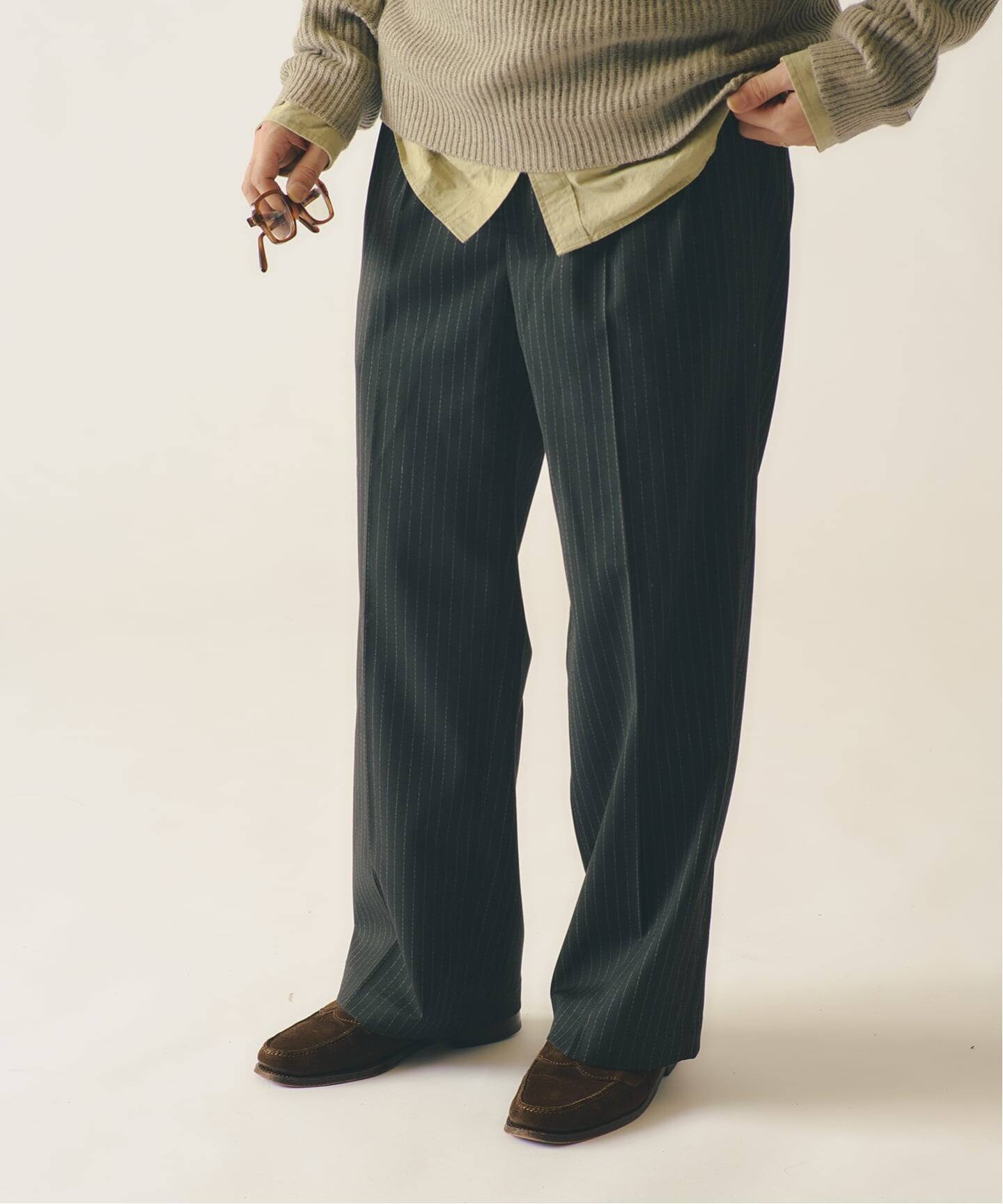 JOURNAL STANDARD relume × Brooks Brothers 26FW『ストライプ スラックス』のオンライン先行予約が開始