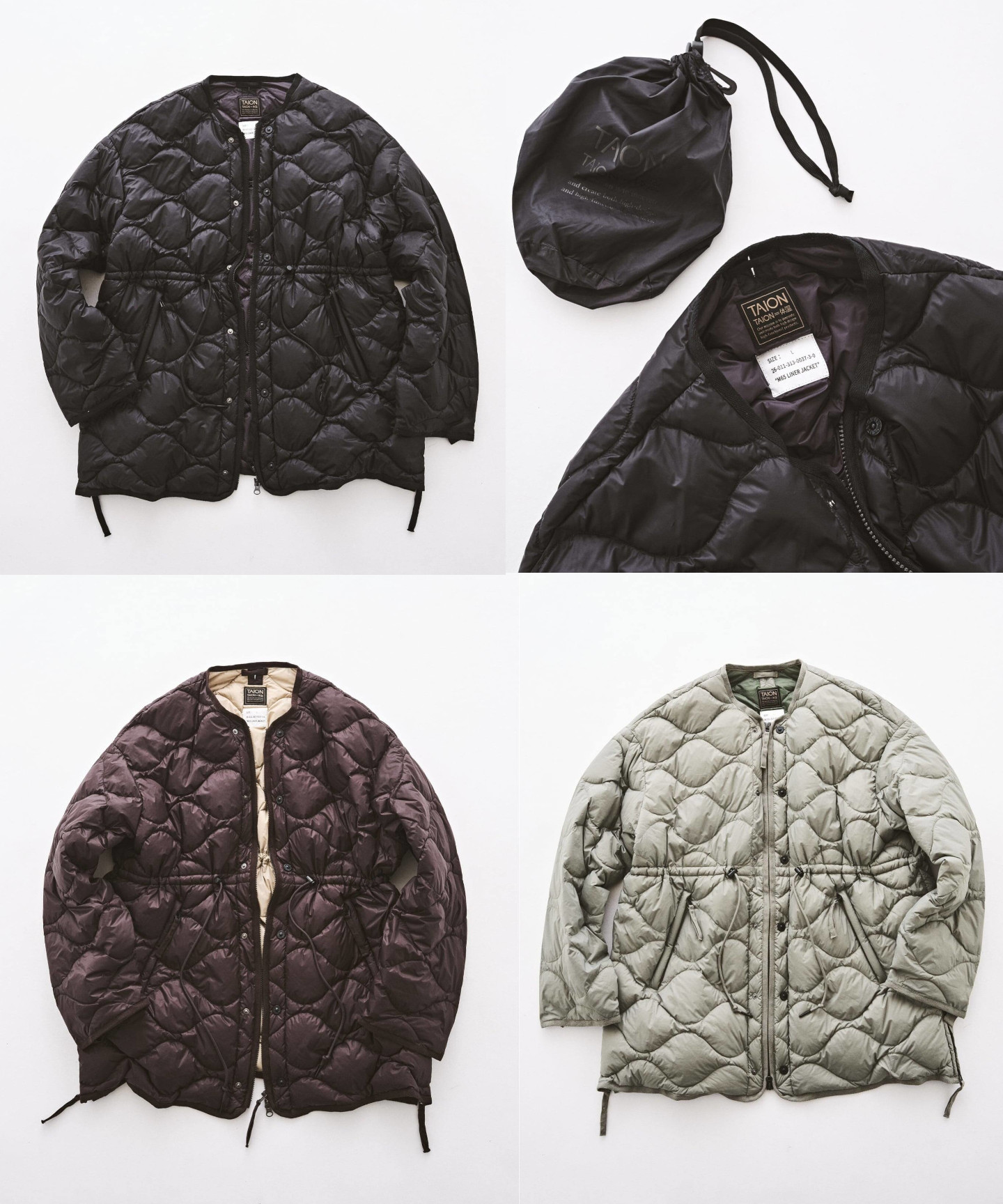 417 ÉDIFICE × TAION 26FW『M65 ライナーライト シェル ダウンジャケット』のオンライン先行予約が開始