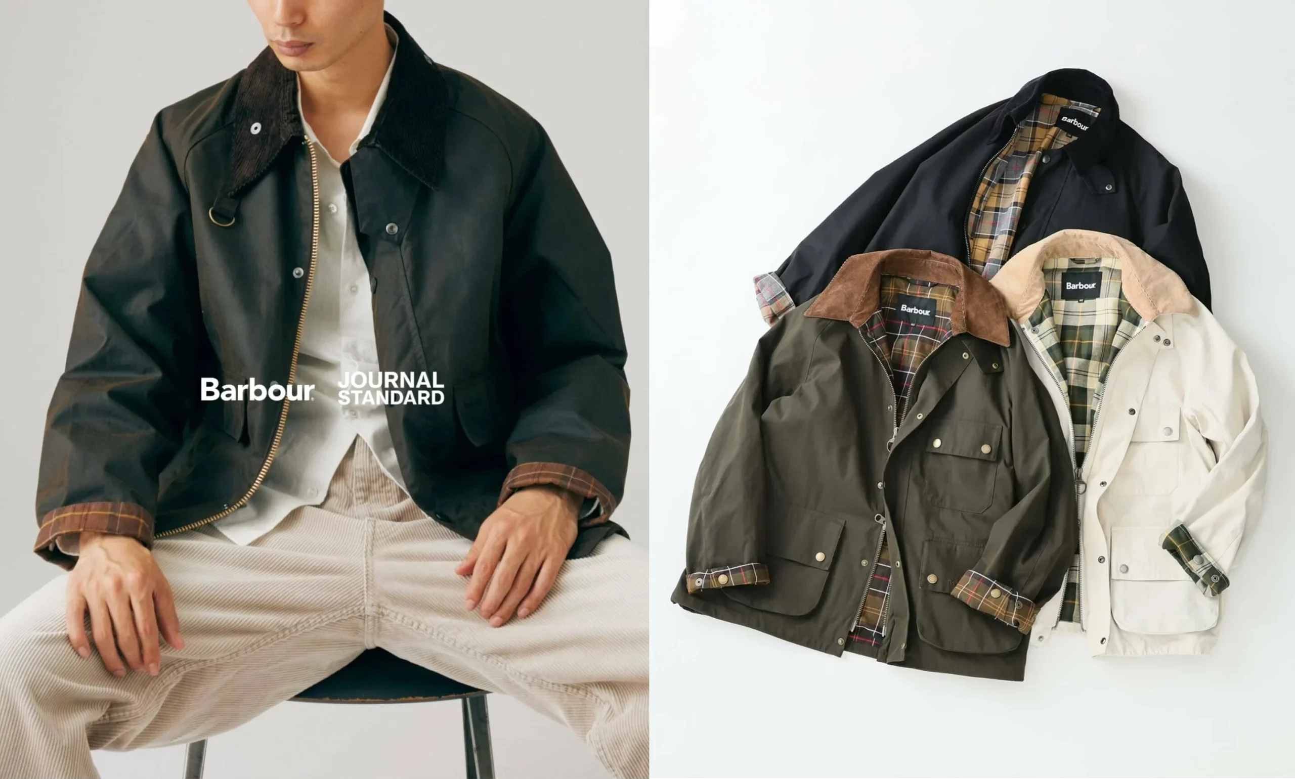 JOURNAL STANDARD × Barbour 26FW『スペイジャケット コンビ & ソルウェイジッパー』の先行予約が開始