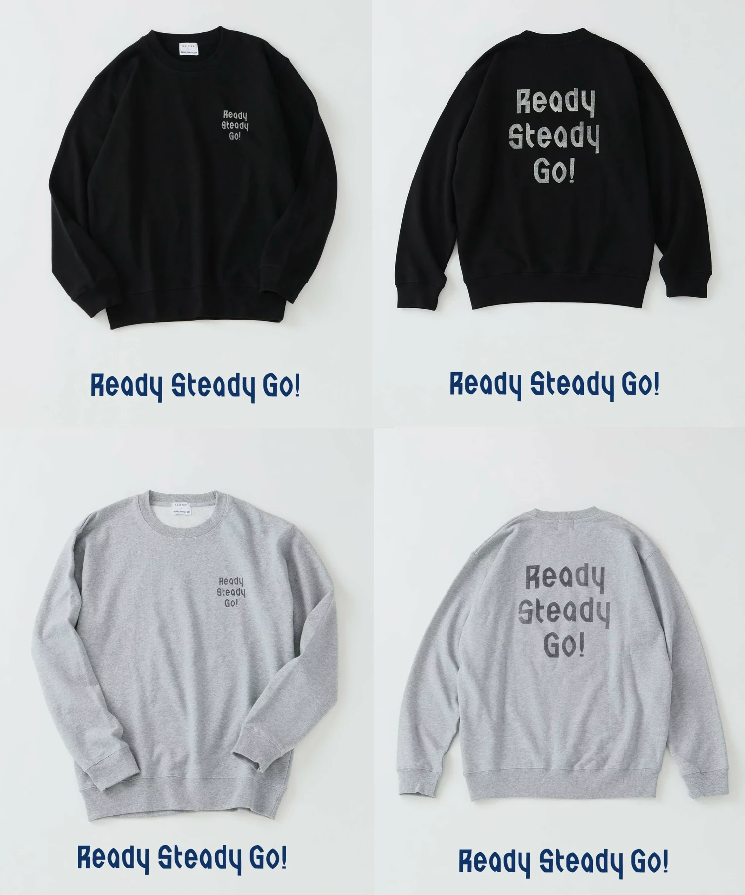 ÉDIFICE × Ready Steady Go! 26FW『プリント スウェット』のオンライン先行予約が開始