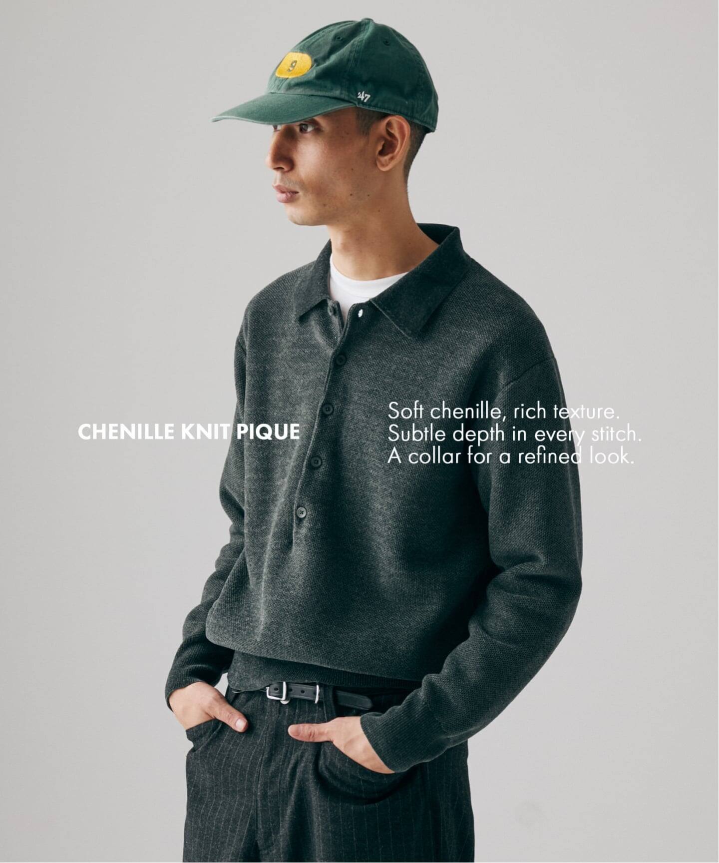 JOURNAL STANDARD 26FW『シェニール ピケ ニット ポロ』のオンライン先行予約が開始