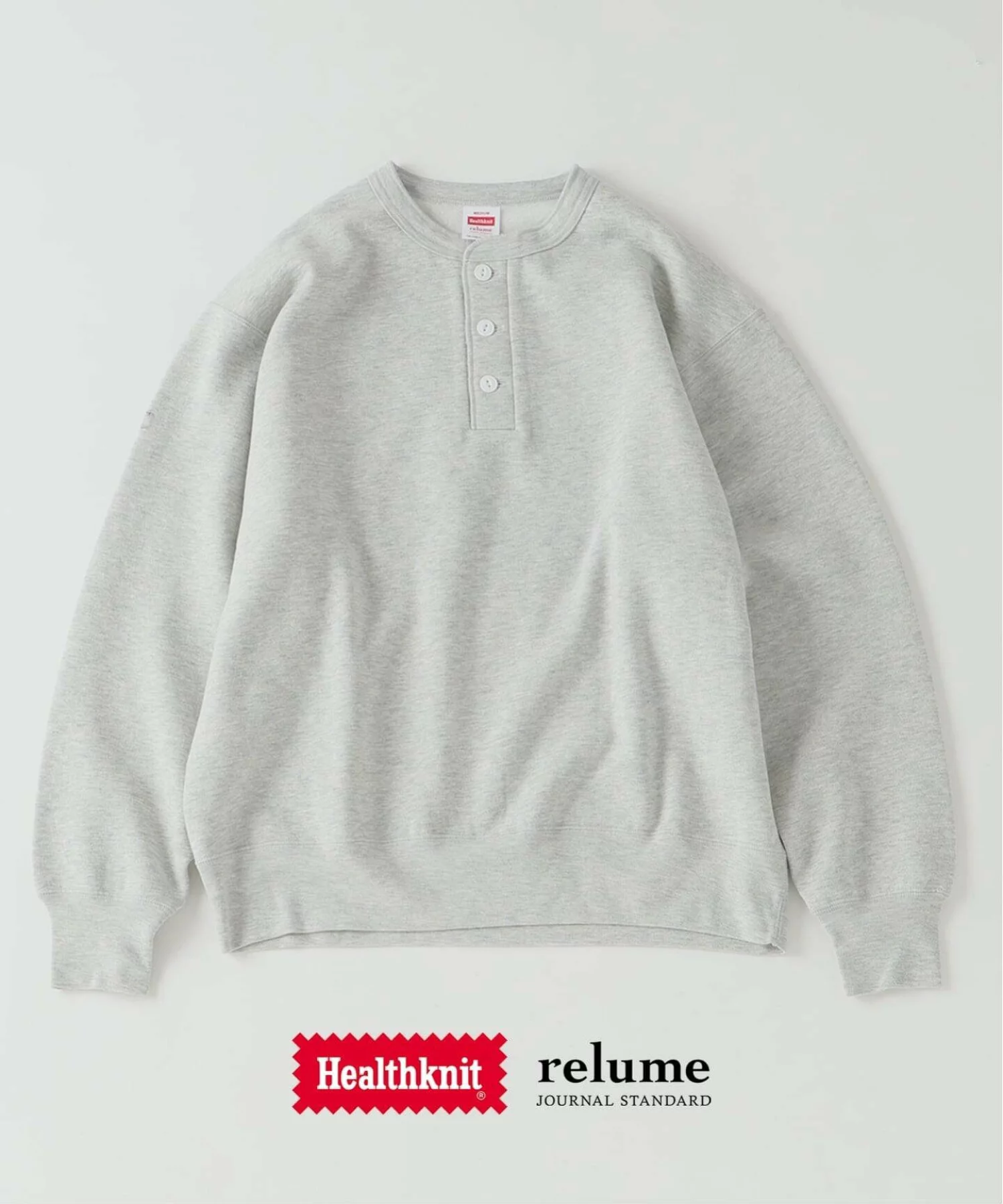 JOURNAL STANDARD relume × Healthknit 26FW『ヴィンテージ ヘンリーネック スウェット』のオンライン先行予約が開始
