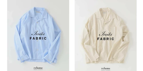 JOURNAL STANDARD relume 26FW『INITS FABRIC リラックスシャツ』がオンラインにて発売開始