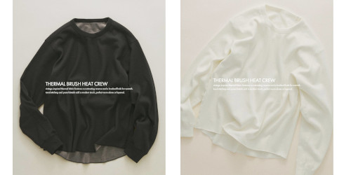 JOURNAL STANDARD 26FW『サーマル ブラッシュ ヒート クルー』のオンライン販売が開始