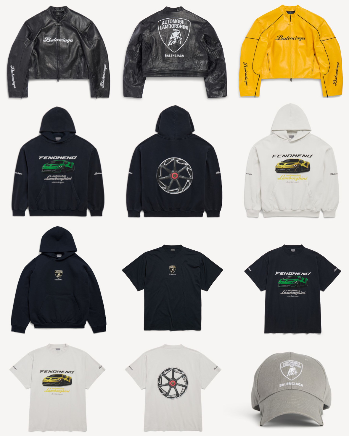 Balenciaga × Automobili Lamborghini 26FW コレクションが発売