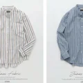 JOURNAL STANDARD relume × JAMES FABRIC 26FW『ピーチ ストライプ バンドカラーシャツ』のオンライン先行予約が開始