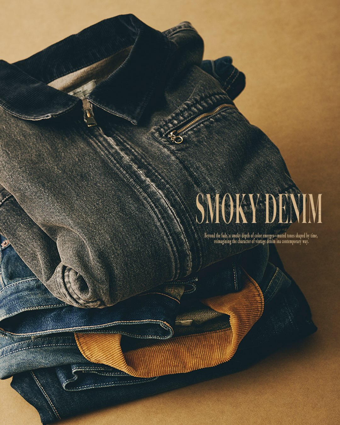 JOURNAL STANDARD relume 26FW『スモーキー デニム ジップ ジャケット』のオンライン先行予約が開始