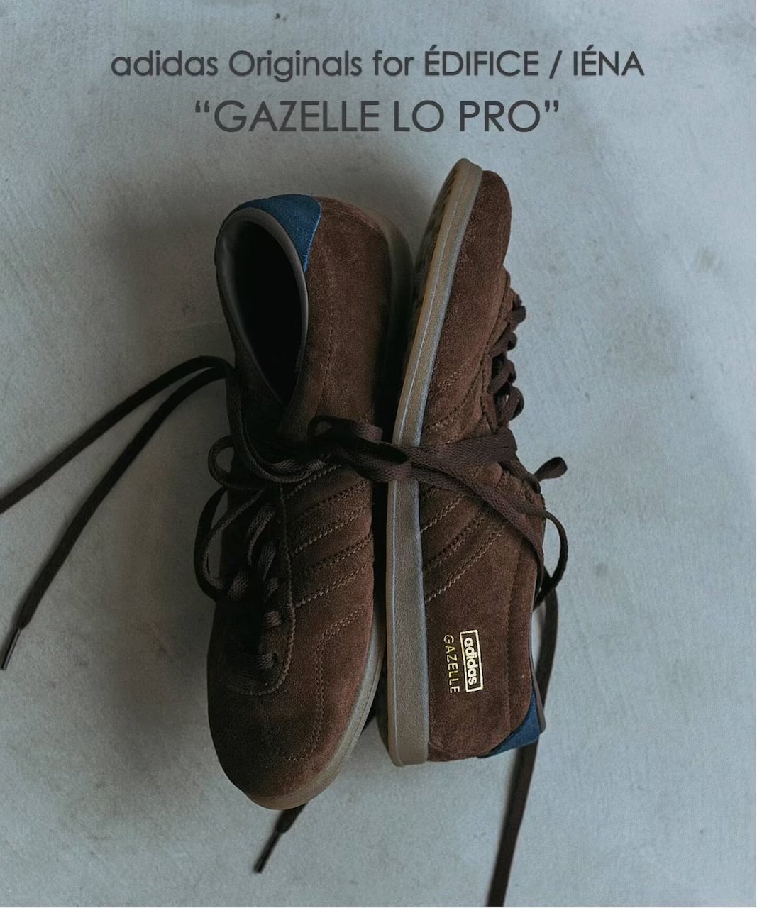 EDIFICE × adidas Originals 26FW『GAZELLE LOW PRO』が10月2日(金)10:00~オンライン先行予約開始
