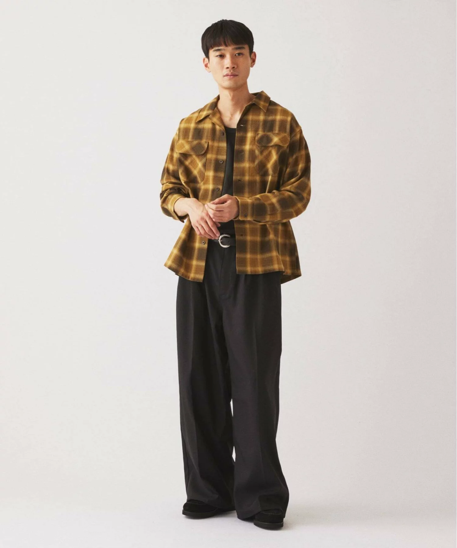 JOURNAL STANDARD relume 26FW『先染めオンブレチェック ネルオープンカラーシャツ』がオンラインにて発売開始