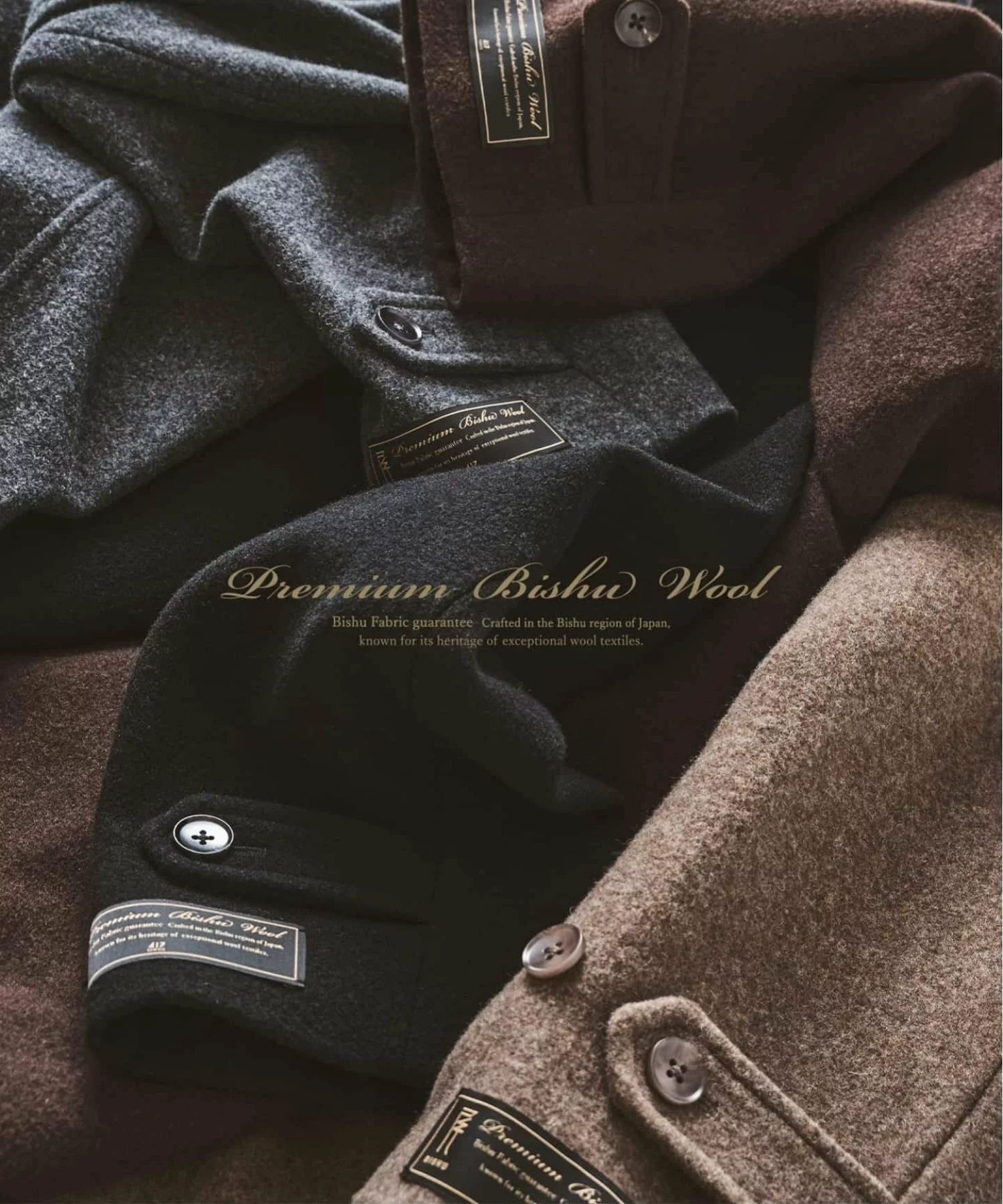 417 EDIFICE 26FW『BISHU WOOL MOSSA ブルゾン』のオンライン先行予約が開始