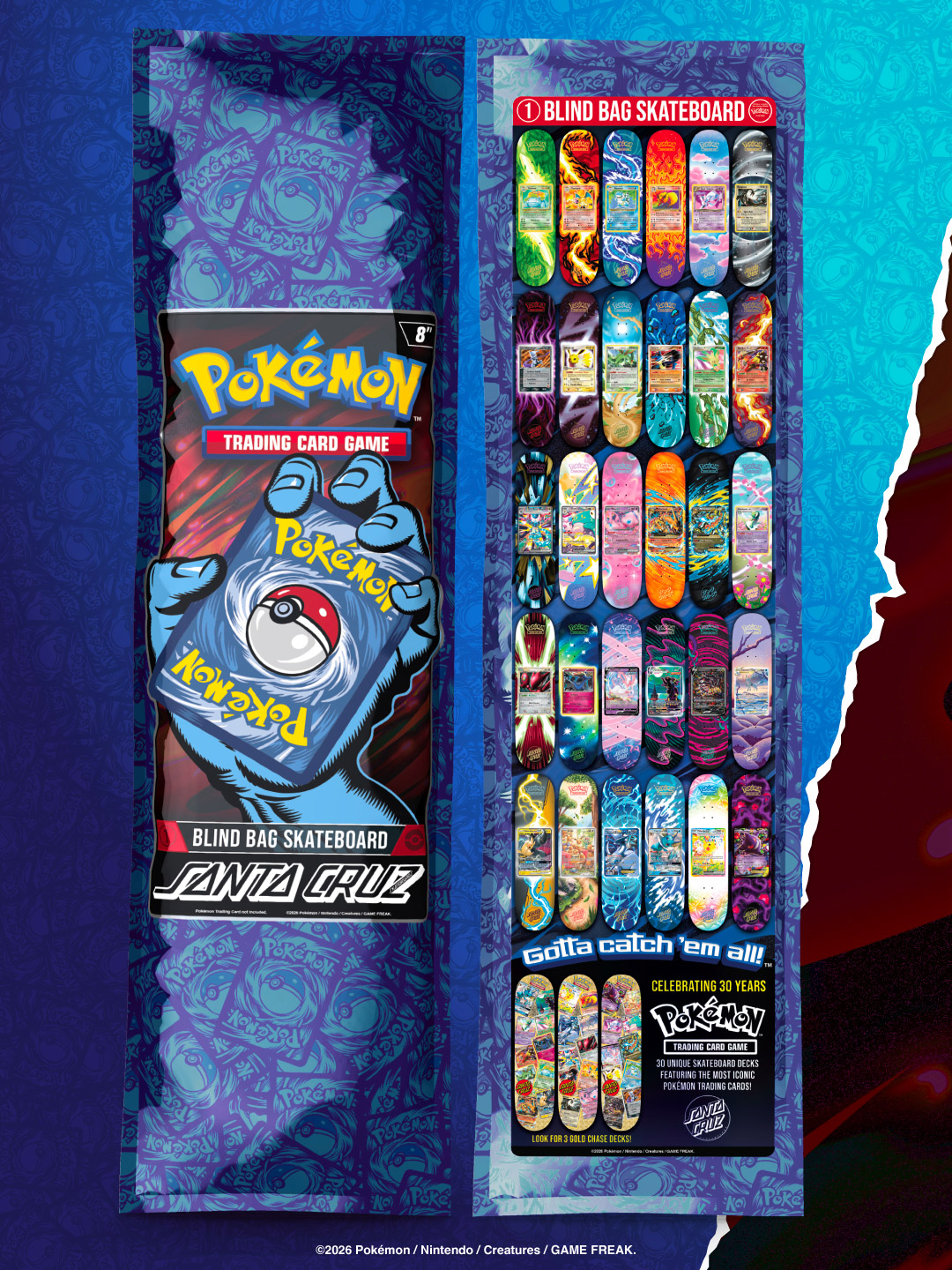 SANTA CRUZ × Pokémon の ポケモン 30周年を記念コレクションが登場