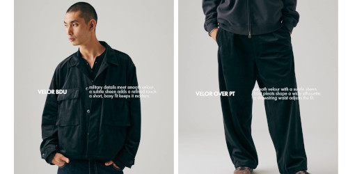 JOURNAL STANDARD 26FW『ベロア BDU & ベロア オーバー パンツ』のオンライン販売が開始
