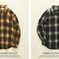 JOURNAL STANDARD Ombre Flannel Check Regular Shirt