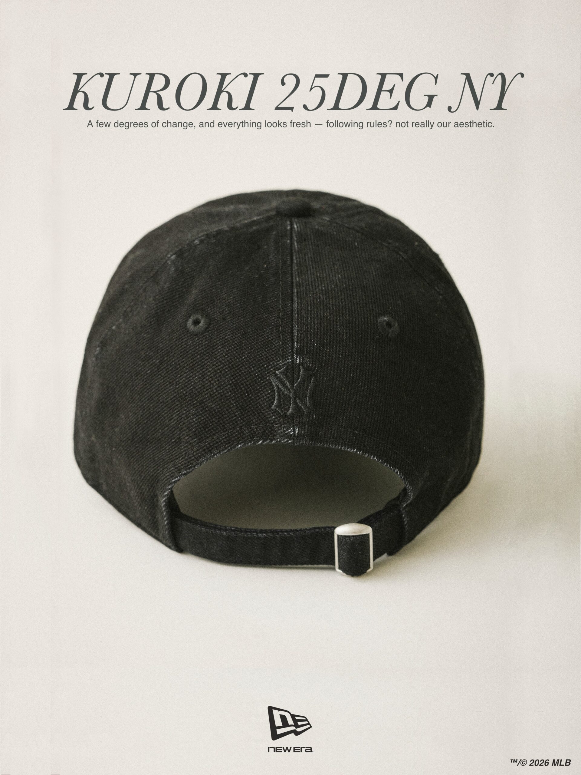 New Era® for JOURNAL STANDARD × THE STAND FOOL SO GOOD(S) 『KUROKI 25DEG NY』が10月10日(土)10:00～オンライン販売開始