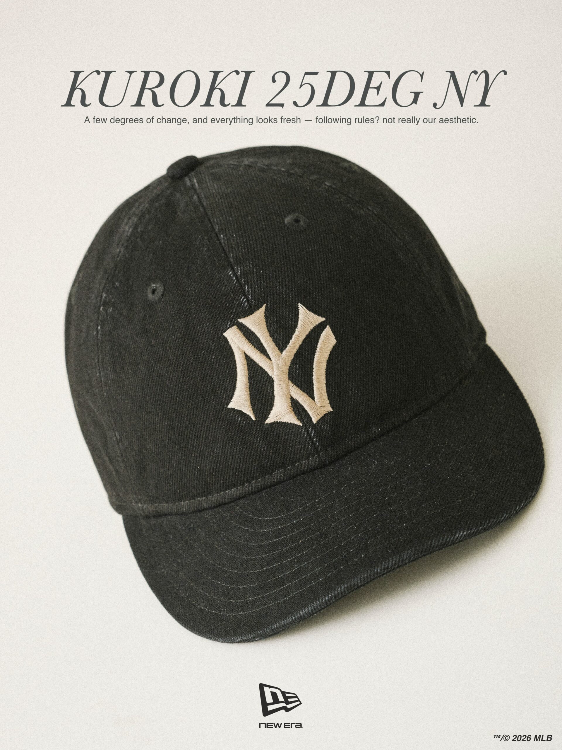 New Era® for JOURNAL STANDARD × THE STAND FOOL SO GOOD(S) 『KUROKI 25DEG NY』が10月10日(土)10:00～オンライン販売開始