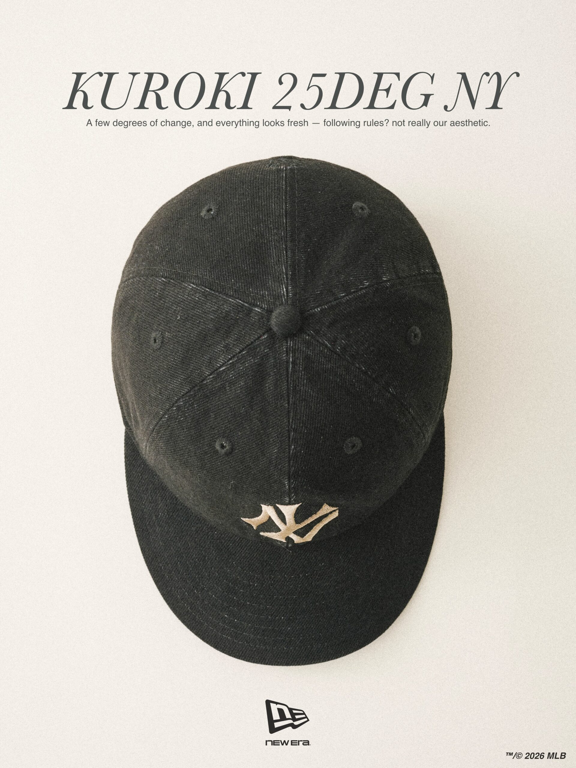 New Era® for JOURNAL STANDARD × THE STAND FOOL SO GOOD(S) 『KUROKI 25DEG NY』が10月10日(土)10:00～オンライン販売開始