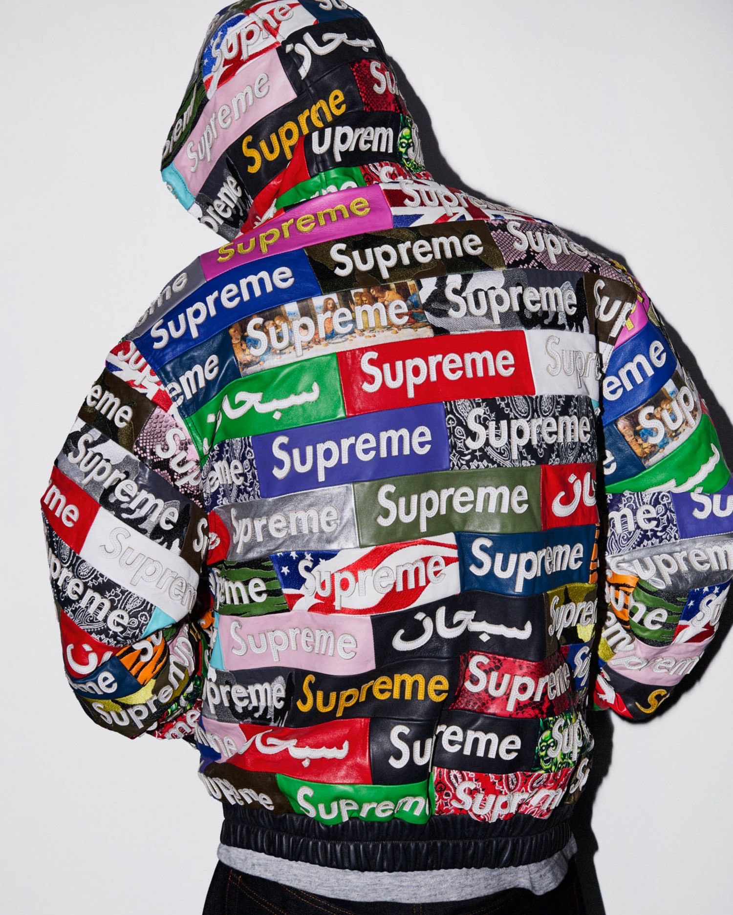 ジェフ・ハミルトン が Supreme × Jeff Hamilton 26FW『Box Logo Appliqué Hooded Leather Jacket』を着用